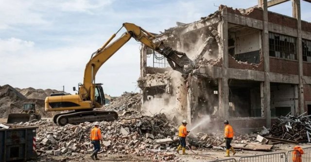Home demolition work prepared for a future construction project in El Paso, TX